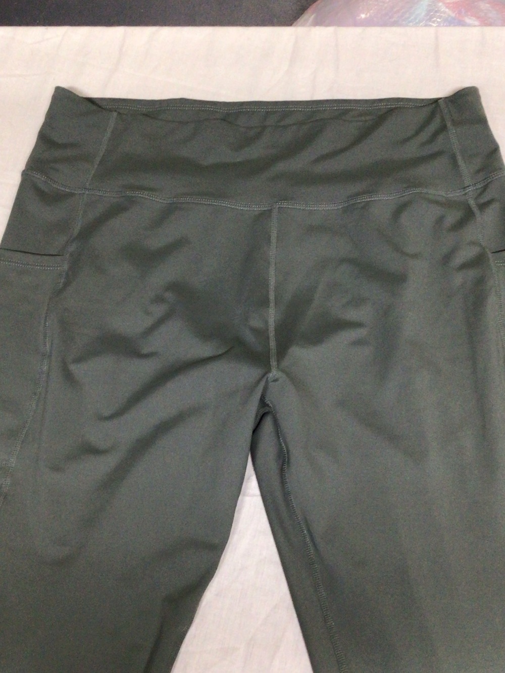 Source Unknown Olive Green High-Waist Leggings
